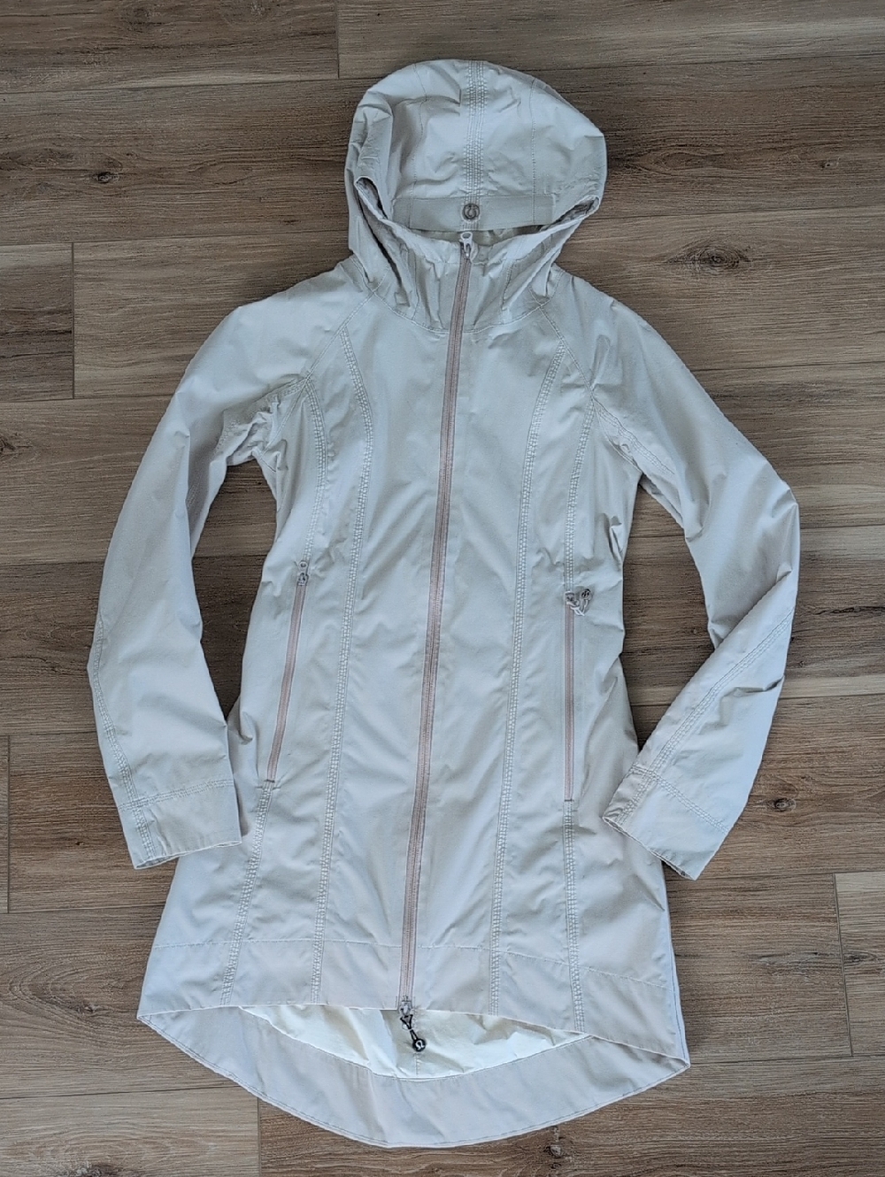 lululemon athletica Cream Hooded Trench Coat